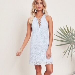Revolve Lovers+Friends‎ Lace Mini Dress XS Blue Going Out Homecoming Graduation